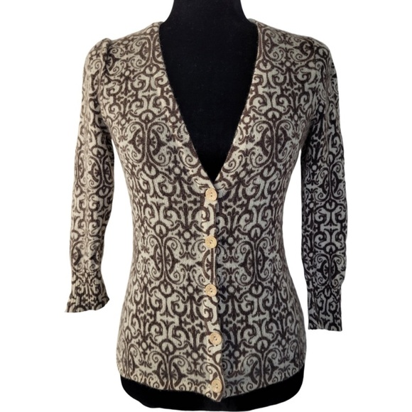 White + Warren woman’s 100% cashmere buttoned cardigan sweater size S - Picture 1 of 10